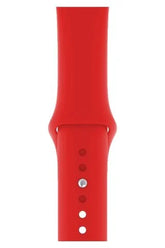 Apple Watch Uyumlu Silikon Kordon Kırmızı